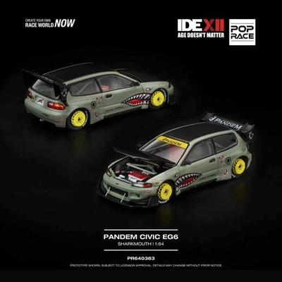 POP RACE Pandem Civic EG6 Sharkmouth Green IDE 2025 Indonesian Expo NEW Sealed