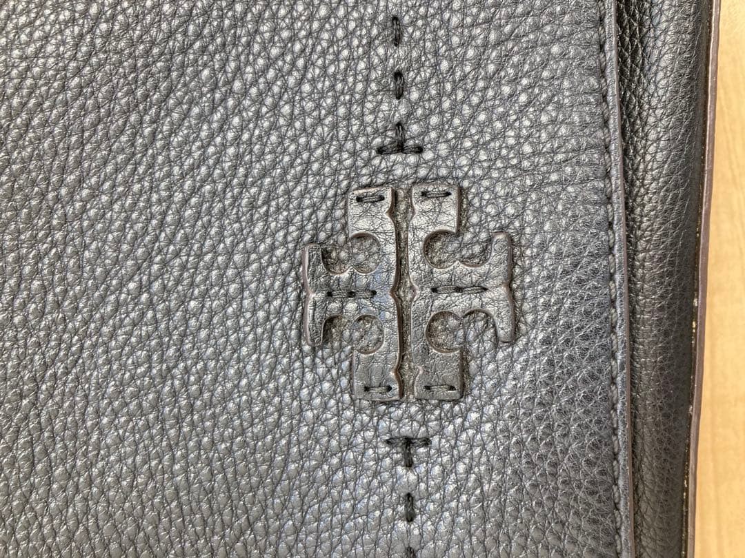 Tory Burch McGraw Shoulder Bag Leather Black Tassel Women's From Japan thumbnail 7