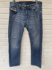 DIESEL Jeans Larkee Herren Blau Regular Straight Wash 009EI Denim Stretch W34 L32