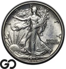 1917-D Walking Liberty Half Dollar *Key Denver Issue* Choice AU++/Unc
