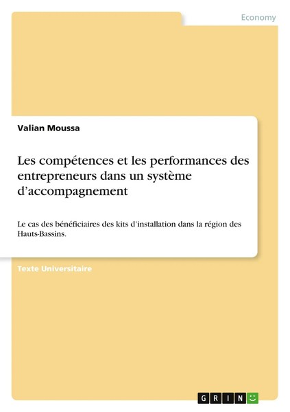 Valian Moussa | Les CompéTences Et Les Performances Des Entrepreneurs Dans Un...-image
