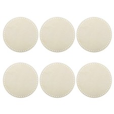 6Pcs Wooden Basket Bottom, 8.86" Round Blank Natural Wood Base Crochet Basket