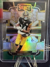 2023 Panini Select - Concourse George Pickens #83 Black & Green Prizm Die-Cut