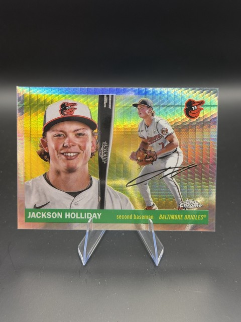 #67 Jackson Holliday 2025 Topps Chrome Platinum Prism Refractors Orioles