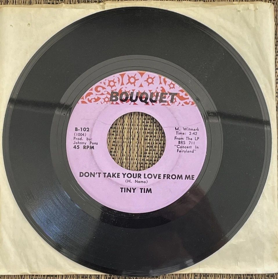 Tiny Tim-On The Good Ship Lollipop/Don’t Take Your Love From Me- Bouquet B-102 M - Image 2 of 2