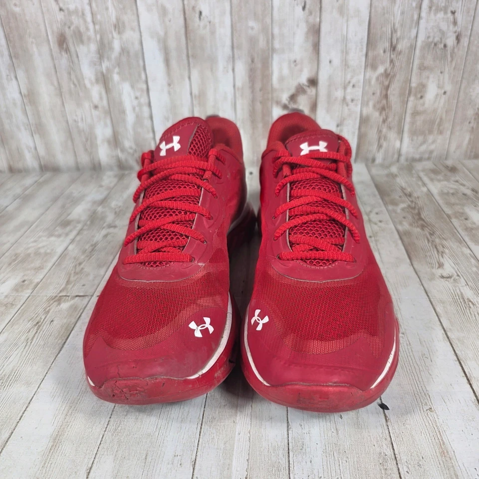 Under Armour позвоночника кроссовки мужской размер 11 красный белый спортивные кроссовки - Изображение 4 из 4