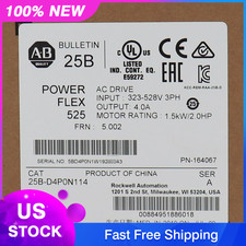 Allen-Bradley AB 25B-D4P0N114 PowerFlex 525 AC Drive 1.5kW 2HP Factory Sealed