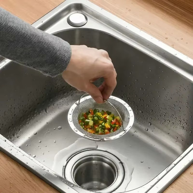 1Pc Stainless Steel Sink Strainer Food Hair Catcher