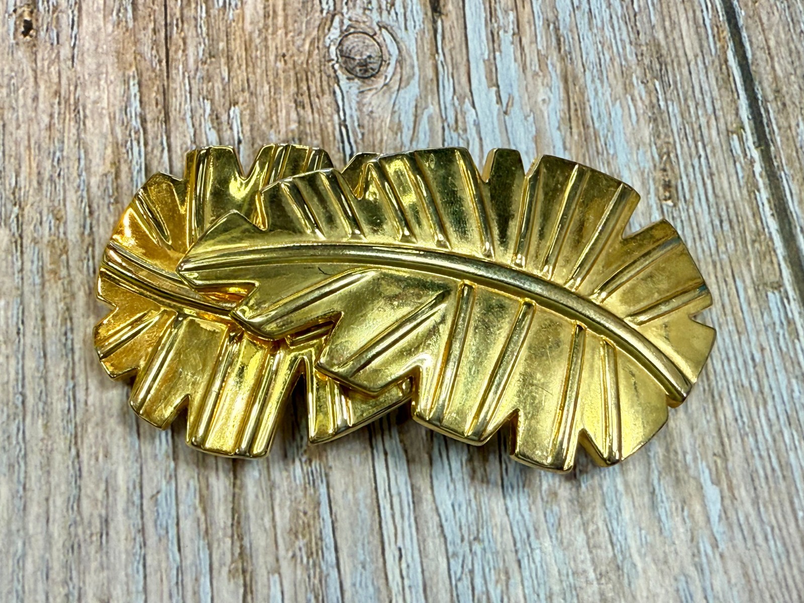 Unique Leaf Leaves Interlocking Two Piece Vintage… - image 18