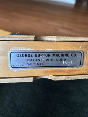 Vintage George Gorton Machine Co Racine, Wis, USA ~ 10-1