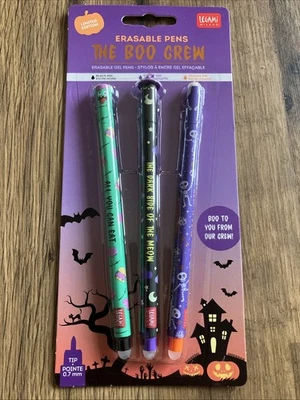 Legami THE BOO CREW 👹🐈‍⬛💀HALLOWEEN 2025 0.7mm Erasable Gel (3 PENS)L/EDITION