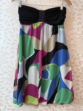 Vintage Y2K Forever Women’s M Colorblock Empire Waist Strapless Going Out Top
