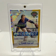 2024 Panini Prospect Edition - Sidd Finch #187 Gold Prizm Signatures #9/10