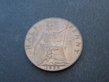 1925 George V Bronze Half Penny Nice Collectable Condition 1/2d