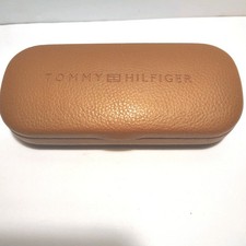 Tommy Hilfiger Tan Pebbled Leather Eyeglass Case