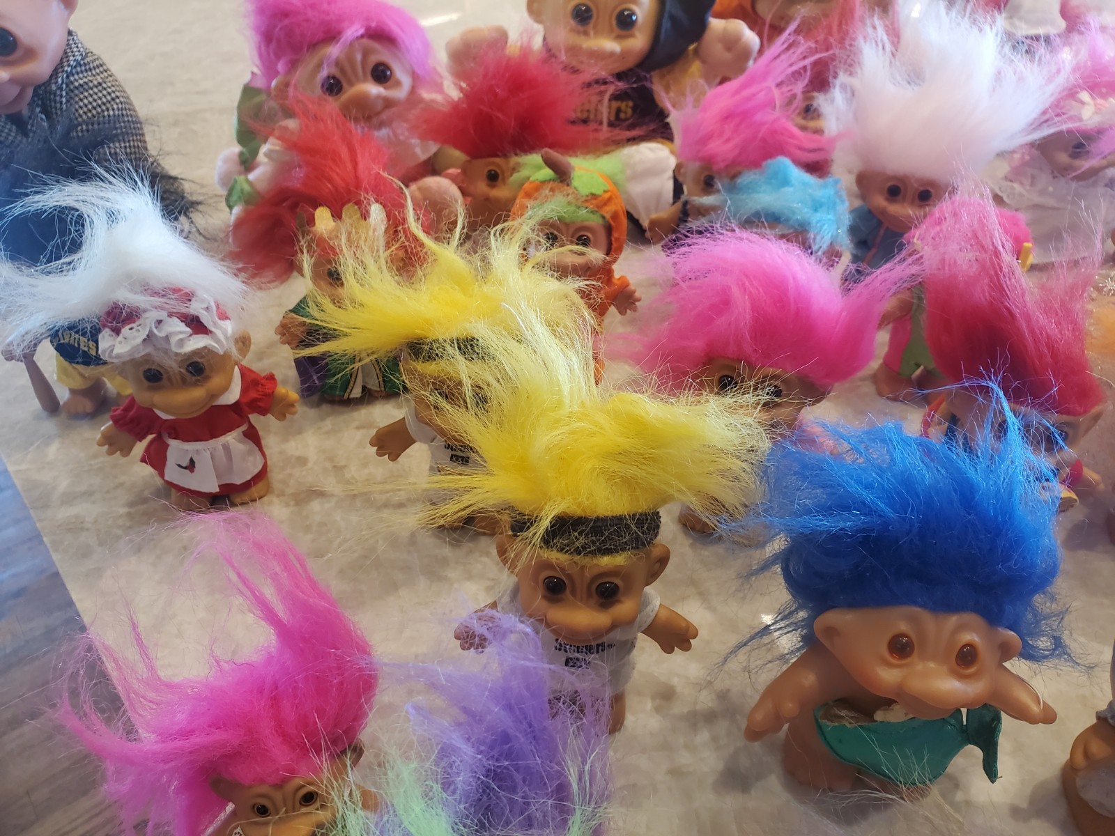 Russ Berrie & Co. - Trolls - Vintage Collection of 67 Figurines - Good Condition