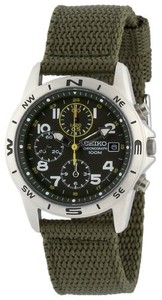 Chronographe Seiko SND377R Montres Quartz Homme en acier vert et sans stailess Nouveau