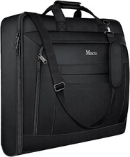 Spacious Xx Large Foldable Black Garment Bag For Travel With Multi Pockets