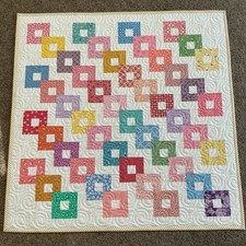 New Handmade Baby Girl Crib Quilt Multi Colors Prints