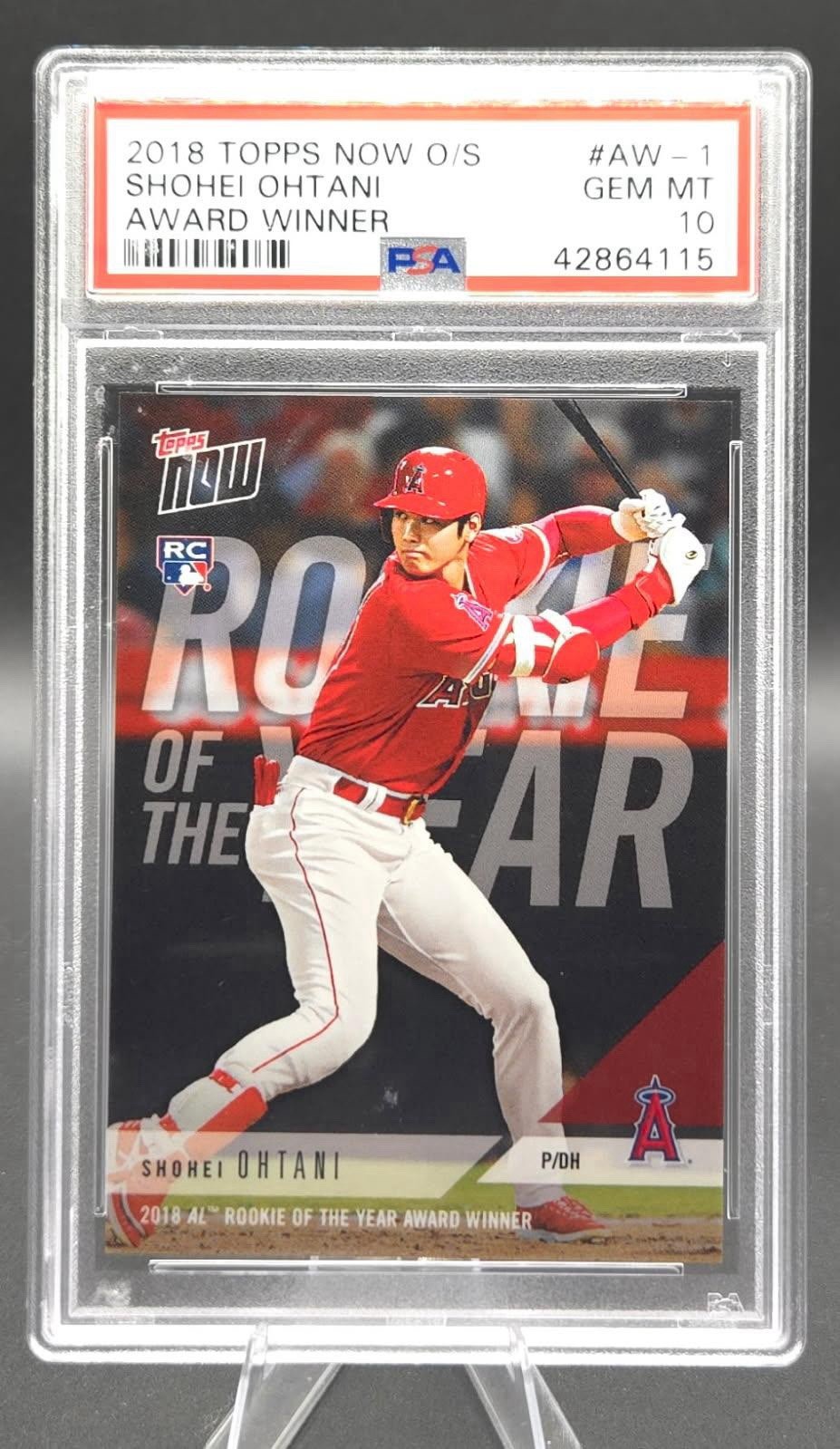 Shohei Ohtani 2018 Topps Now Award Winners  #AW-1/3791 (RC) MVP PSA GEM MT 10 🔥