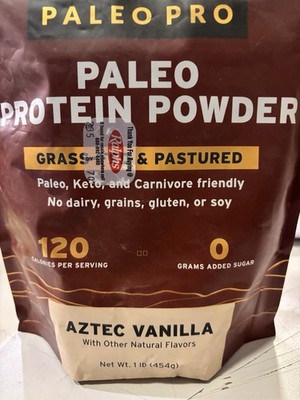 Paleo Pro Protein Powder 1lb-120 Servings Aztec Vanilla Grass-Fed Pastured 8/26