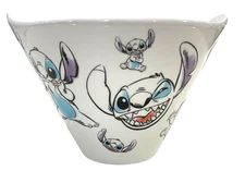Disney Lilo & Stitch Bowl Zrike Brands White Ceramic Character Art 6” Cute