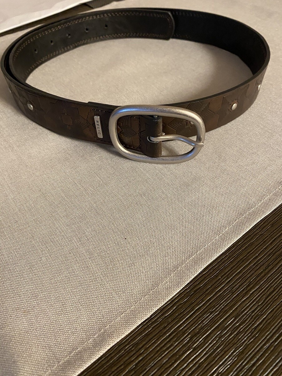 Leather belt with silvertone hardware HUGO - Grained-leather belt with silver-tone hardware - Black main image 4