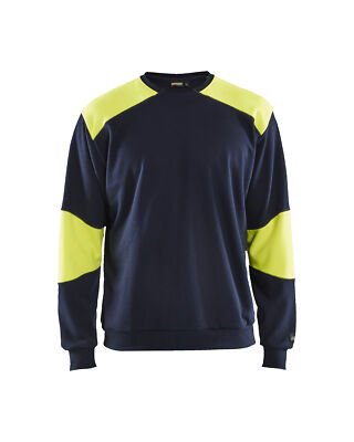 Blakläder  Flammschutz Sweatshirt Marineblau/Gelb 3458 1762