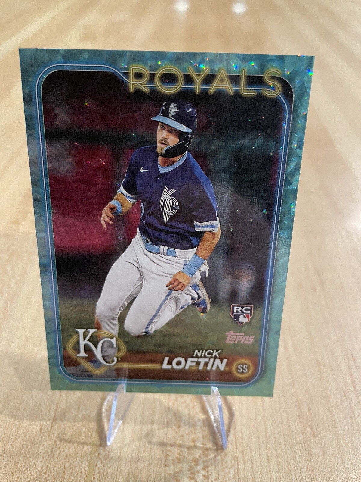 Nick Loftin 2024 Topps Series 2 Aqua Foil #506 (RC) of 399 KC Royals