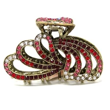 NEW Fancy Headdress  Rhinestone Crystal XL metal hair Clip Hair Claw Hairpin USA