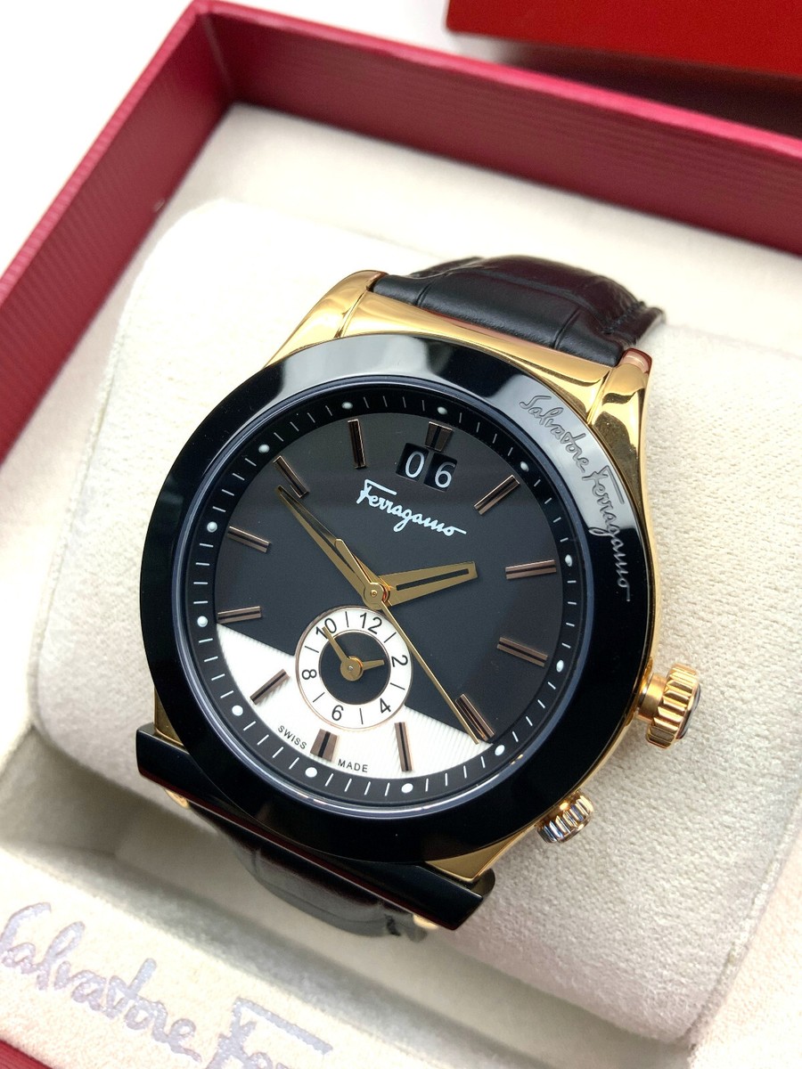 激安!Salvatore Ferragamo Black 40 mm 1898 Watch FFO020017 NWT Authentic Salvatore Ferragamo 1898 FFO020017 Analog