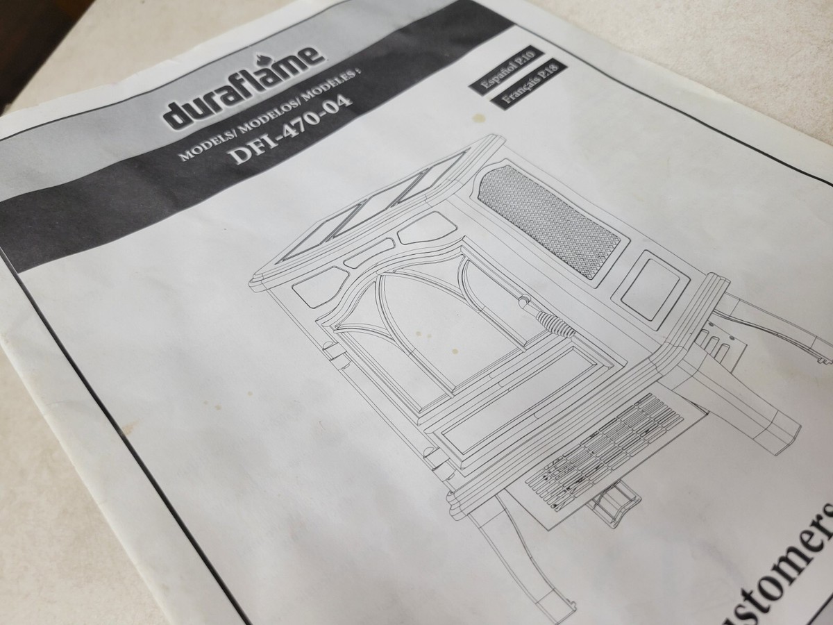 DURAFLAME FIREPLACE DFI-470-04 Manual Only 611768108060 | eBay