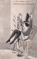 MONTECATINI: La Cloaca maxima in action - effects of waters (humorous) 1914