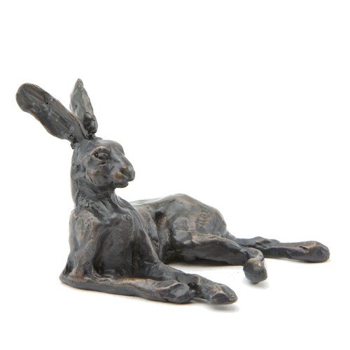 Bronze Hare "Lying Hare Maquette" Sculpture by Sue Maclaurin. Nelson & Forbes - 第 1/9 張圖片