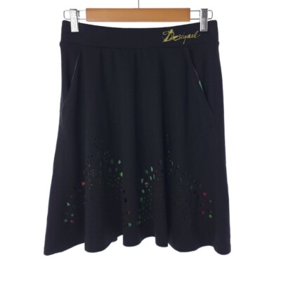 Desigual Printed Knee-Length Skirt - Black Skirts, Clothing Desigual Printed Knee-Length Skirt - Black Skirts, Clothing