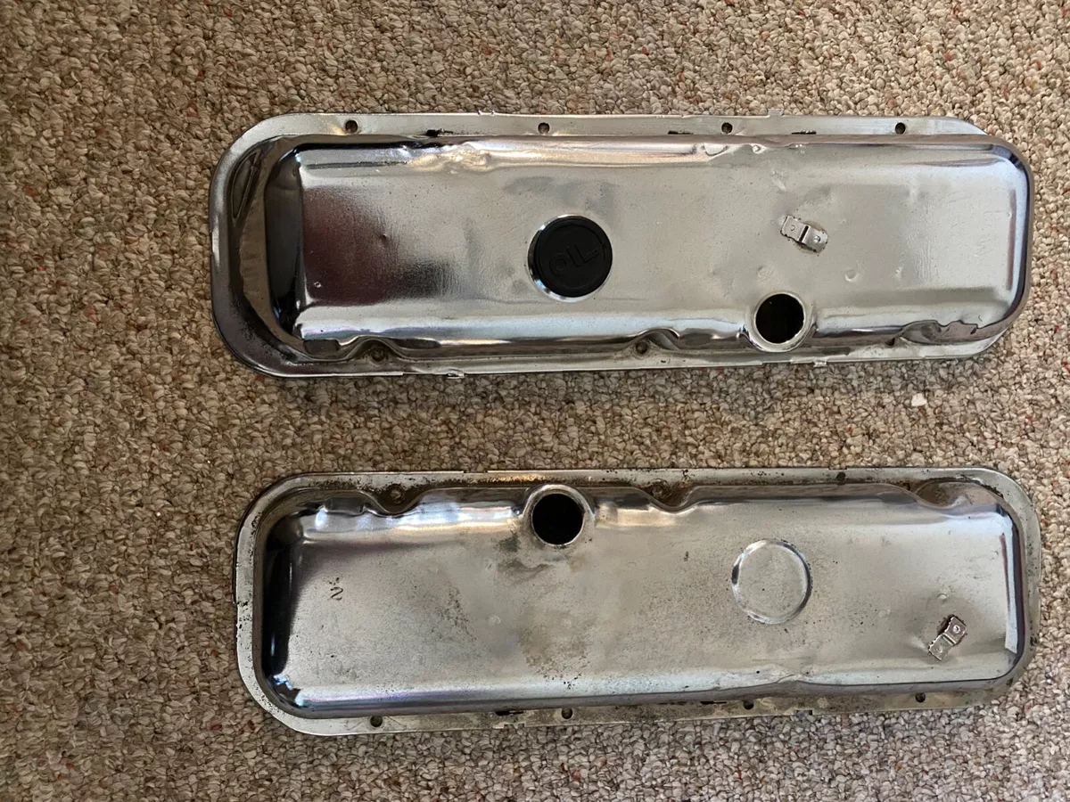 1969 427 Valve Covers w Drippers Chevy Big Block Corvette Camaro Nova Originals