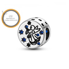 Angel Charm, Round Angel Charm, Silver Charm, Women Gift Charm, Angel Bead