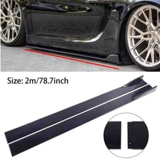 78.7" Side Skirts Splitter Panel Lip Gloss Black For Infiniti G37 Sedan Coupe