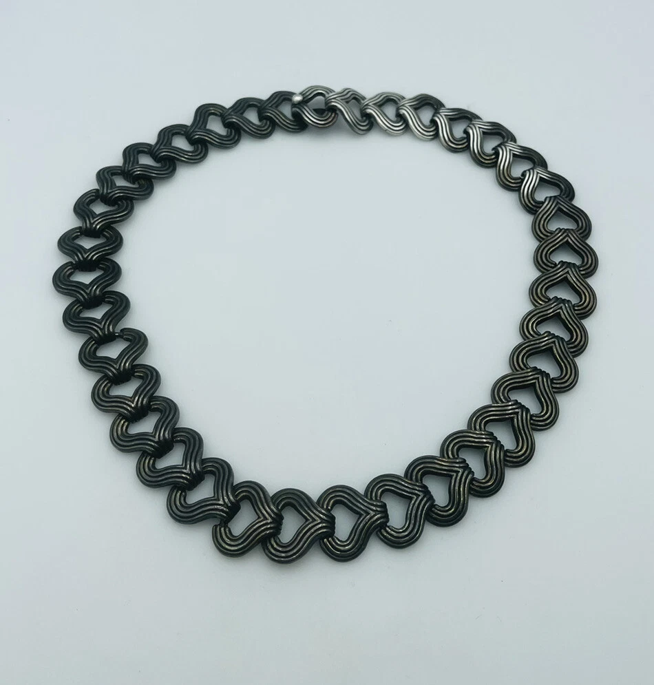 Los Castillo Taxco Vintage Mexican Sterling Silver Chain Necklace 17 1 2