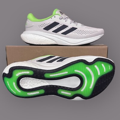 Adidas Supernova 2 M Running Shoes White Green Sneaker Style GW9093 Mens Size 10
