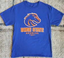 Boise State Broncos T Shirt Medium Blue EUC Russell AthleticNCAA Football NV2712