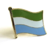 Sierra Leone Flag Country Pin Lapel Tie Tack LDS Missionary Statesman Ties