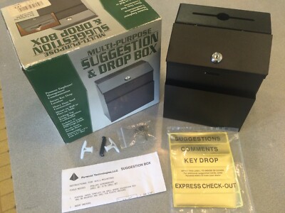 Pyramid Technologies Black Metal Suggestion/Mail Box - Multi Purpose