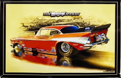 VRHTF NHRA VTG ORIGINAL PHOTO ART BY JIM M WHITE OF TOM THE MONGOOSE MCEWEN''