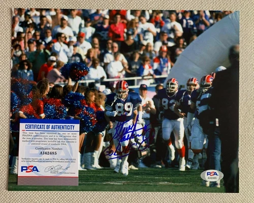 BUFFALO BILLS- STEVE TASKER AUTOGRAPH 8x10 ACTION PHOTO SIGNED PSA/DNA AI42485