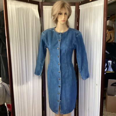 Vintage Paris Blues 80's Snap Front Denim Dress Acid Wash Blue Sz 3 Long Sleeve | eBay Vintage Paris Blues 80's Snap Front Denim Dress Acid Wash Blue Sz 3 Long Sleeve | eBay
