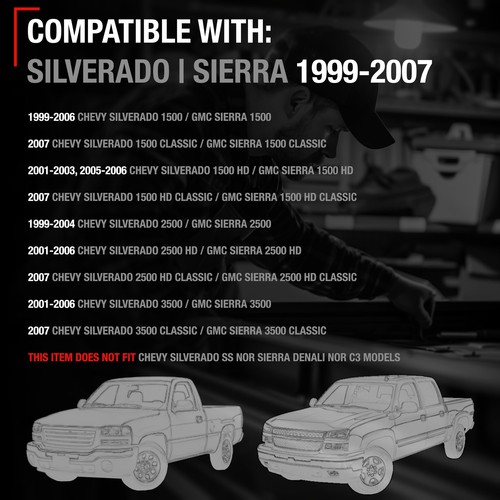 Tailgate Handle Assembly, Upgraded Metal - Compatible with 1999-2007 Chevrole - Picture 3 of 5