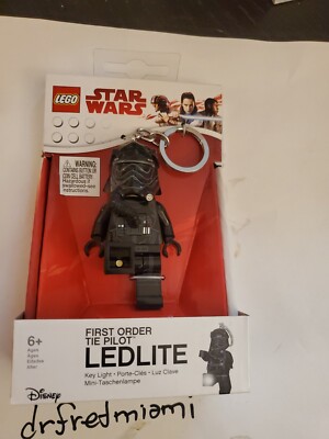 Lego STAR WARS LED lite  Keychain FIRST ORDER TIE PILOT Model LGL-KE113 Disney