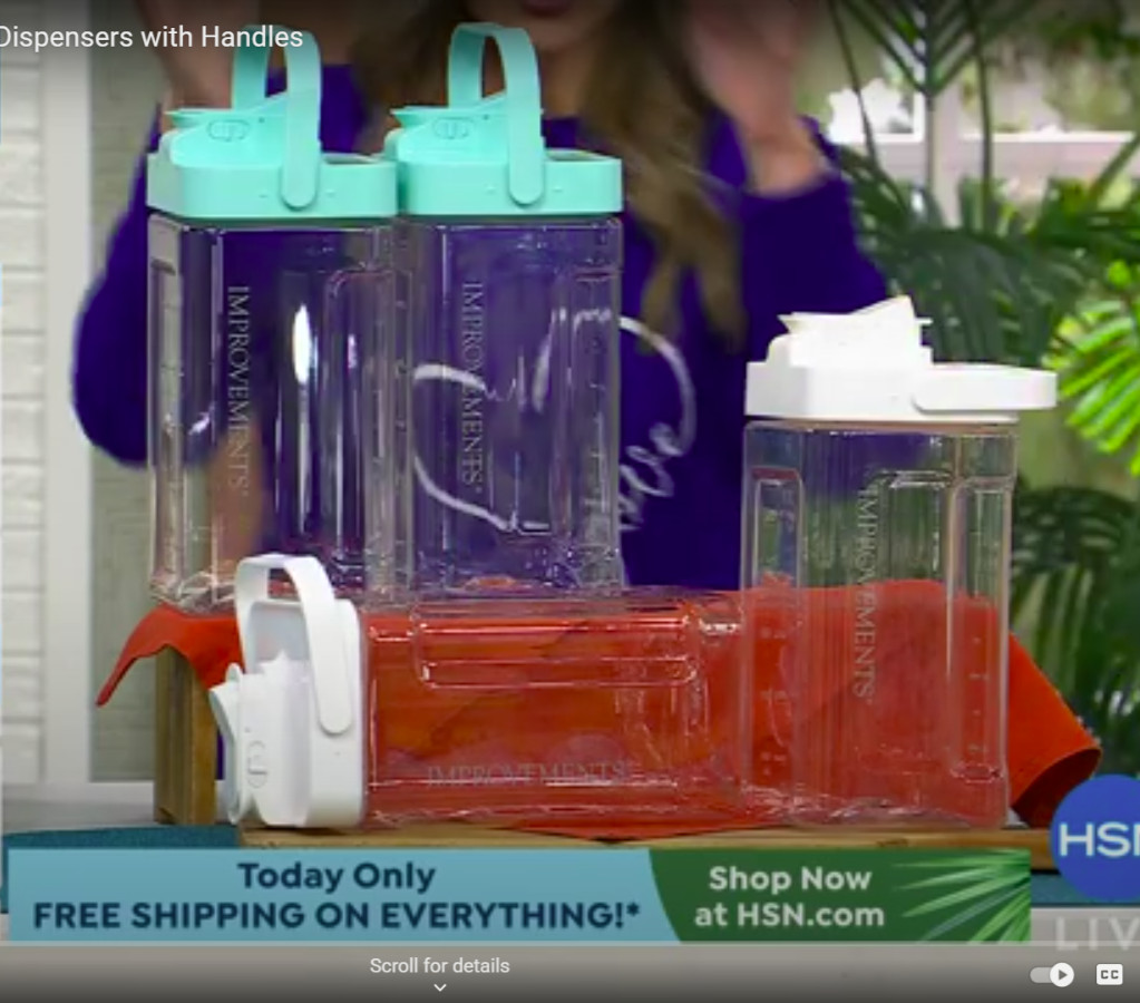 Improvements Tilting Drink Dispenser with Handle Aqua Blue