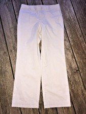 SALE @ EDDIE BAUER Mercer Fit Ivory Khaki Casual Dress Crop Pants Womens Sz 6